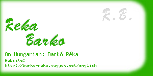 reka barko business card